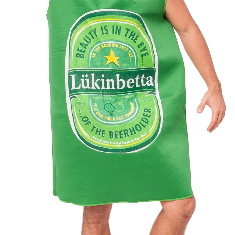 Карнавальная вечеринка для взрослых мужчин забавная пивная бутылка талисман костюм для мужчин маскарадный костюм