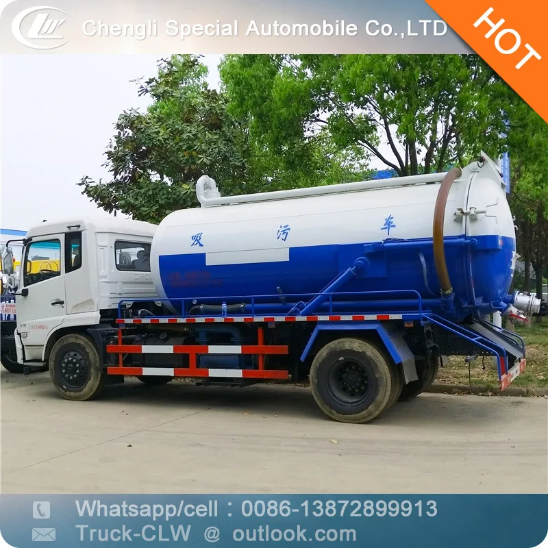 small 4 ton dongfeng vacuum sewage truck for sale