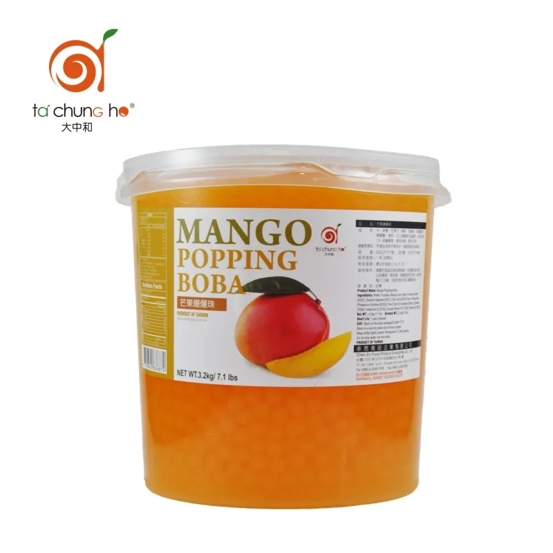 
Best Selling Juicy Mango Popping Boba Jelly Balls 