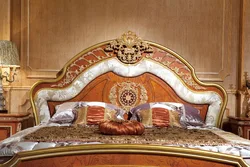 0062 Italy Luxury modern and antique bedroom set design neo-classic royal wooden bedroom set furniture