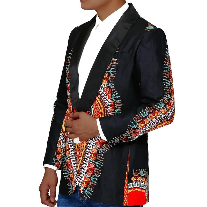 AM054 custom men wear coat blazer wax print ankara fabrics for african men clothing