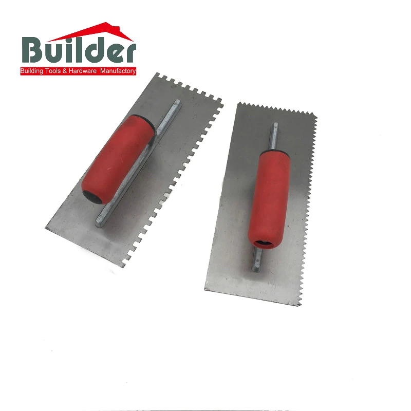 Plaster Trowel Carbon Steel Tile Trowel With  Square Tooth