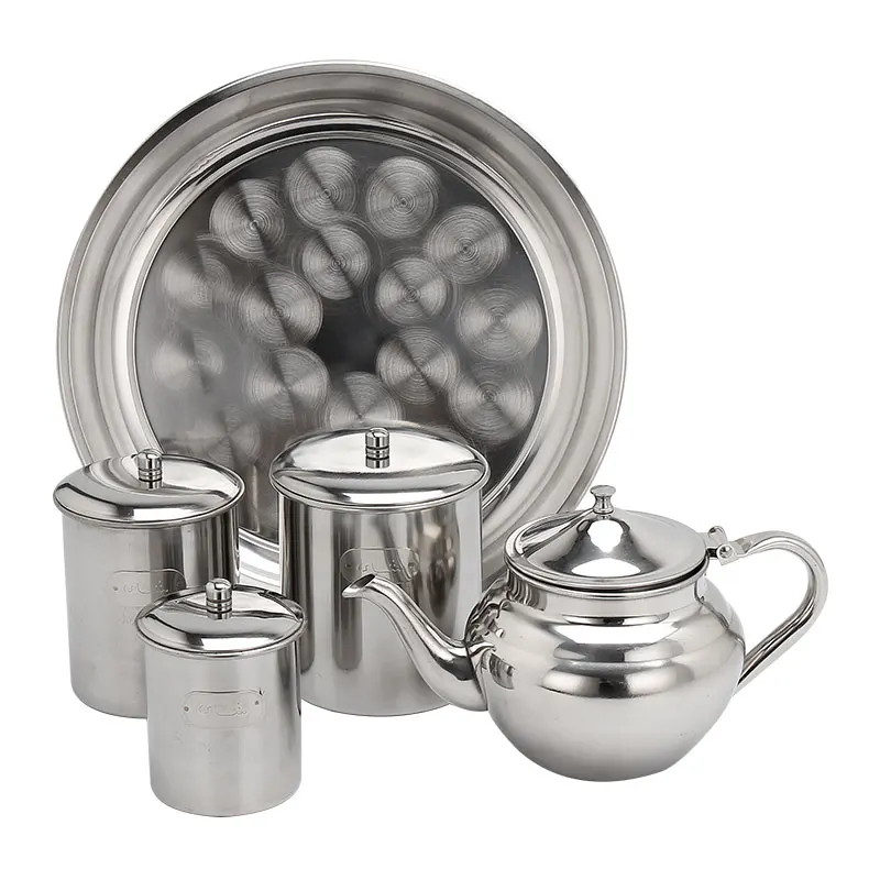 
Hot sale 12 pcs Stainless Steel Tea Sets Hotel Collection Coffee Service Set Teaware 