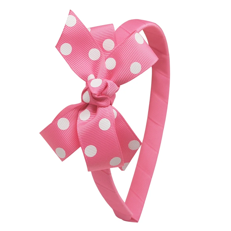 Wholesale hair Bow Fashion Hair Accessories Beautiful Bow Hairband Girls Headbands Curly Ribbon Bow Headband Hairband