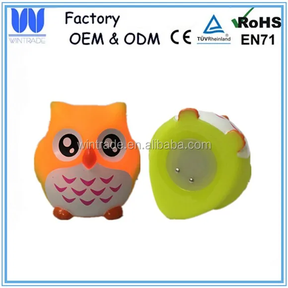 LED floating flashing owl bath toy baby bath night light
