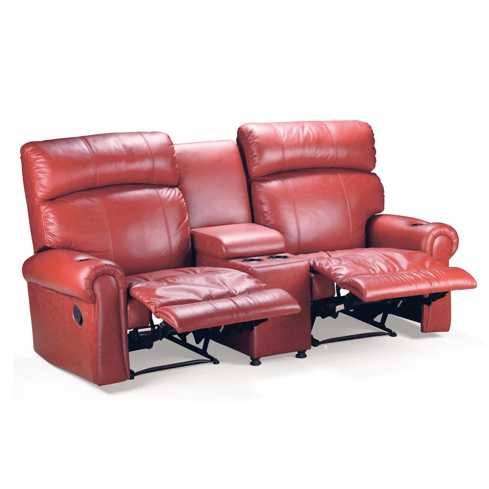 high quality Theater furniture fabric cinema love seat