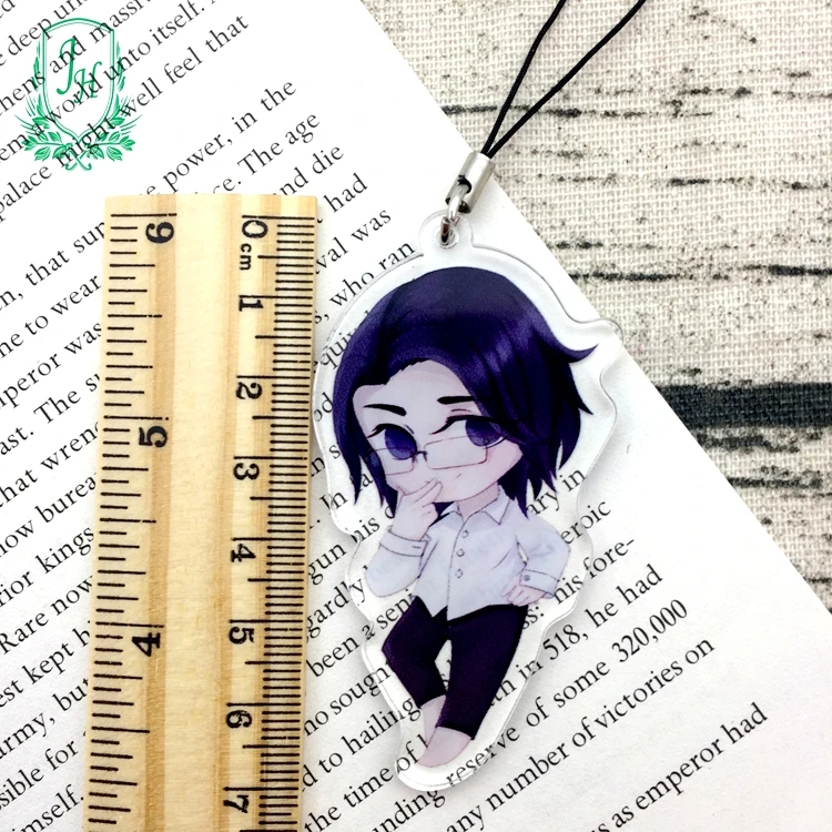 NO MOQ Glitter epoxy hologram custom printed anime keychain laser cut acrylic charms