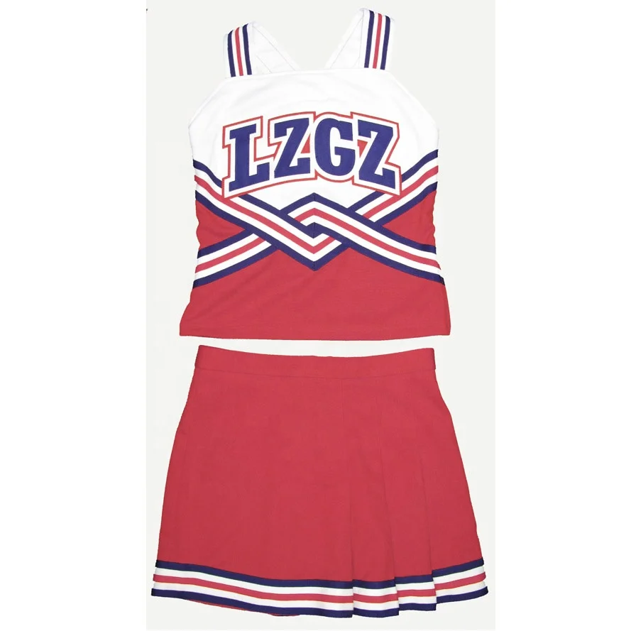 2023 cheerleading costumes:shell top and pleats skirt