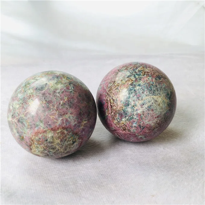 wholesale natural rock crystal ball red green treasure gemstone quartz ball for sale