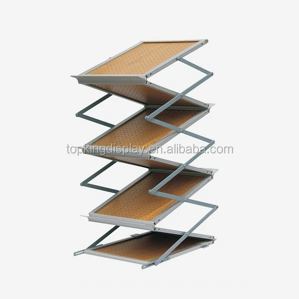 A3 A4 portable acrylic wooden zigzag folding brochure stand