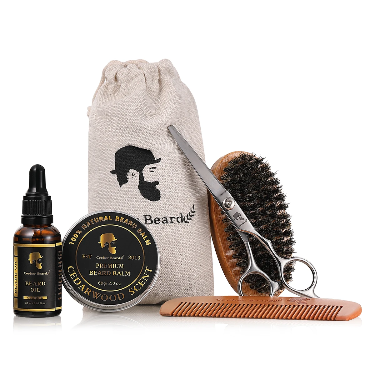 factory price MOQ 100 organic beard oil and balm bread care beard grooming kit for men