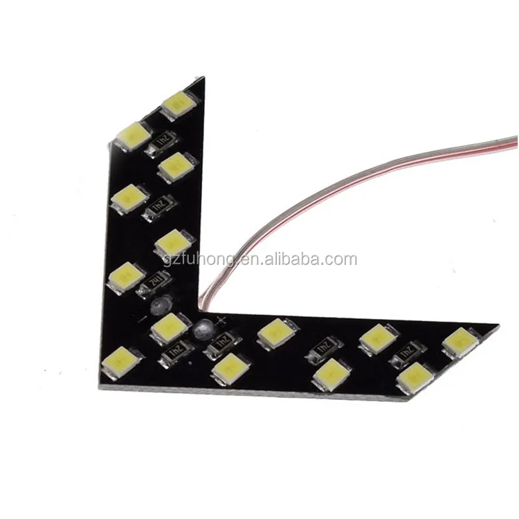 
Car styling 14 SMD LED Arrow Panel Light Car Side Mirror Turn Signal Car Rear View Mirror Indicator Light 