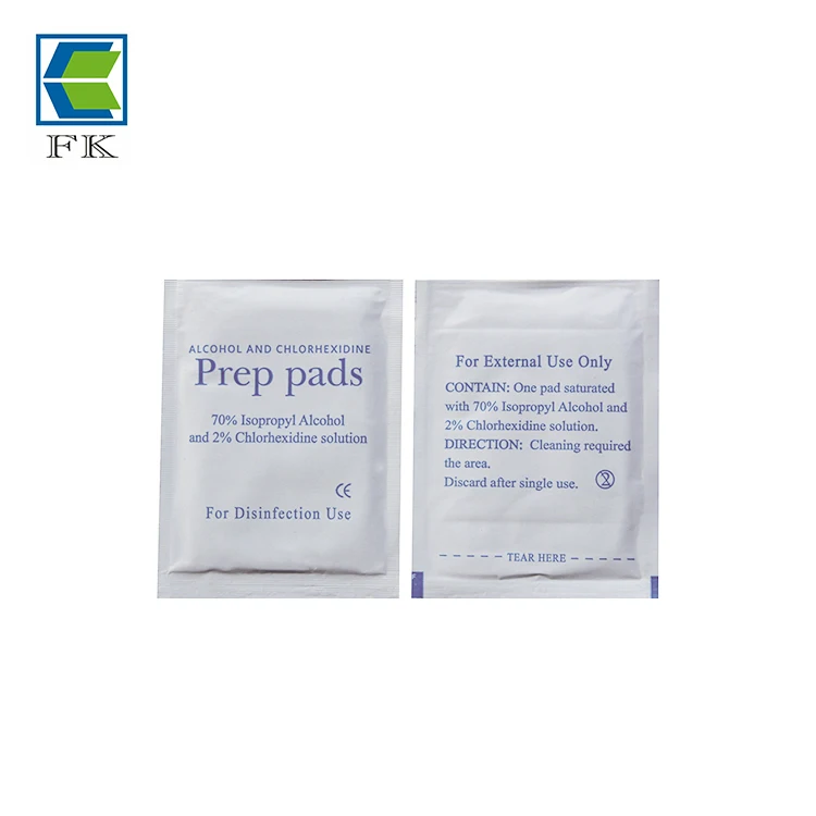 Medical 2% CHG and 70% Alcohol Prep Pads/Swab/Wipes
