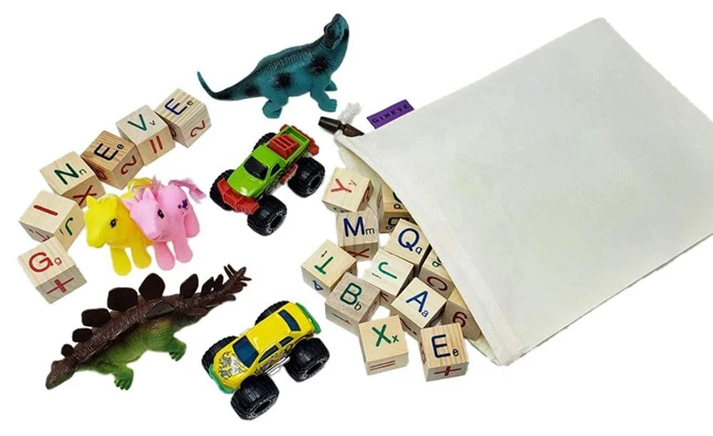 Reusable vegetable and bread bag cotton muslin shopping bag with logo