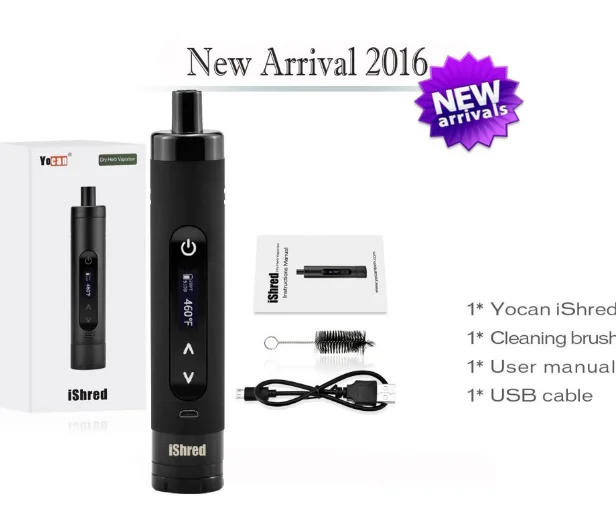 
Portable Yocan iShred baking dry herb vaporizer pen 2600mah with Built-in grinder herbal vaporizer dry herb 