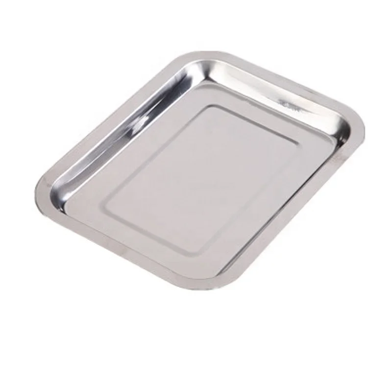 Stainless steel square tray Grilled fish tray grills Hotel cutlery tray