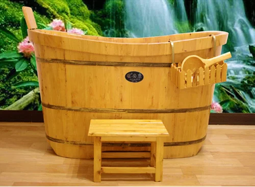 Wooden hot sale with environmental glue and varnish practical bath tub cedar wood