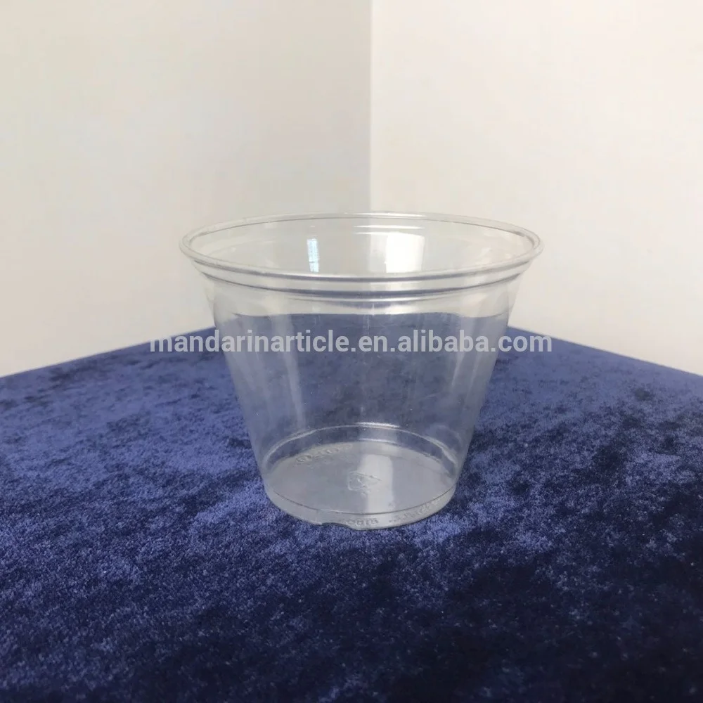 9oz Clear Disposable Translucent Pet Boba Tea Cup For Juice Coffee