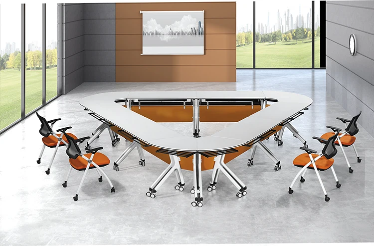 Office Desk with Wheels training table /school desk