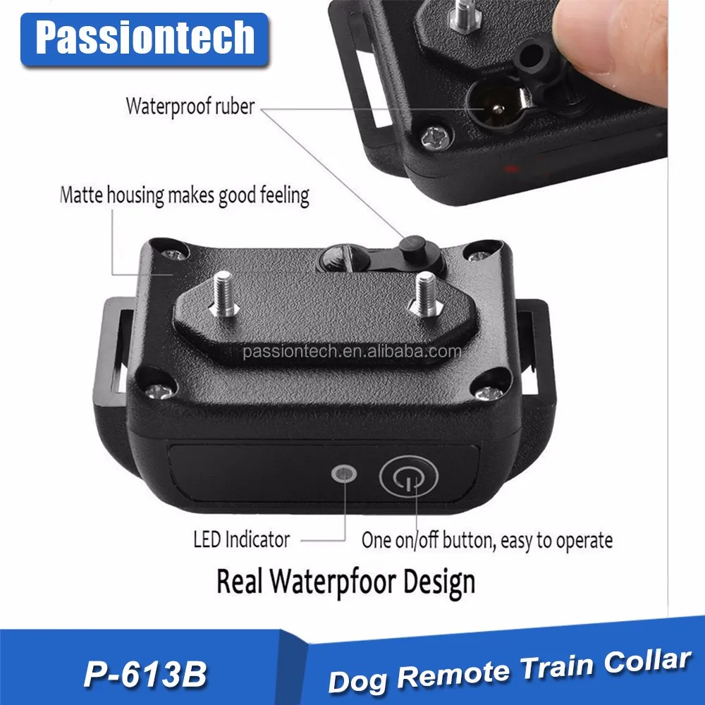 Passiontech P-613b Dog Slave Shock Collar Pet Training Products No Bark Control Collar Eco-friendly Stocked Plastic