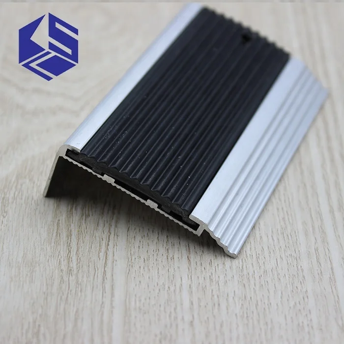 Rubber stair nosing edge trim protection aluminum carpet stair nosing