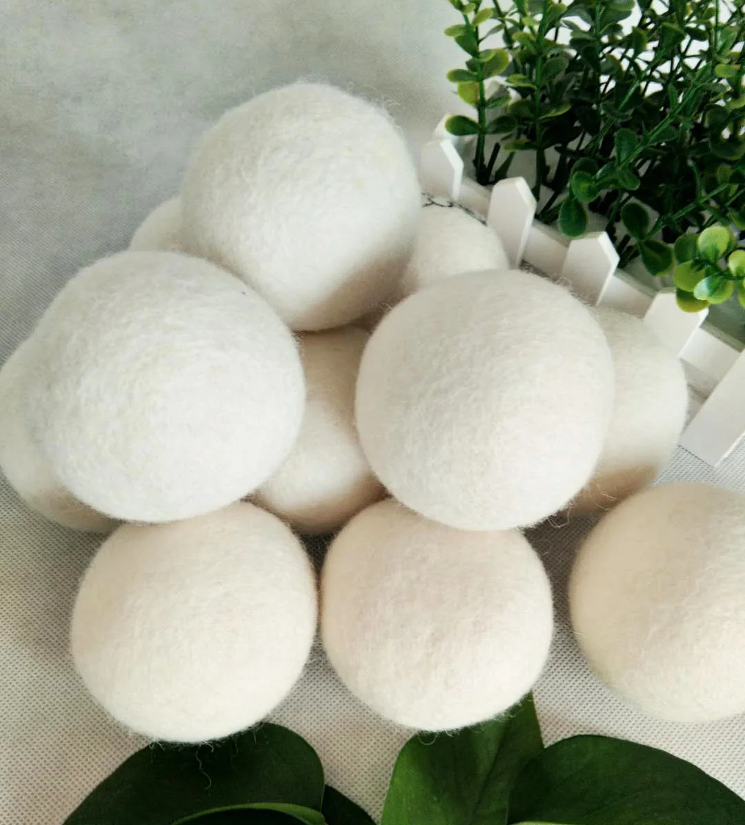 
2021 amazon laundry clothes dryer wholesale free sample bulk organic cotton cheaper wool dryer balls xl eco fresh laundry ball 