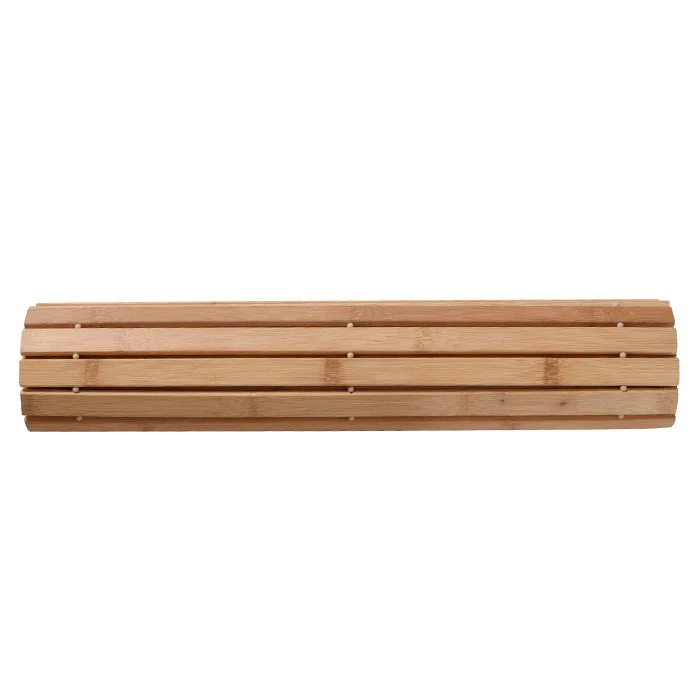
Wholesale shower floor mat Foldable Roll Up NonSlip Bamboo Bath Mat 