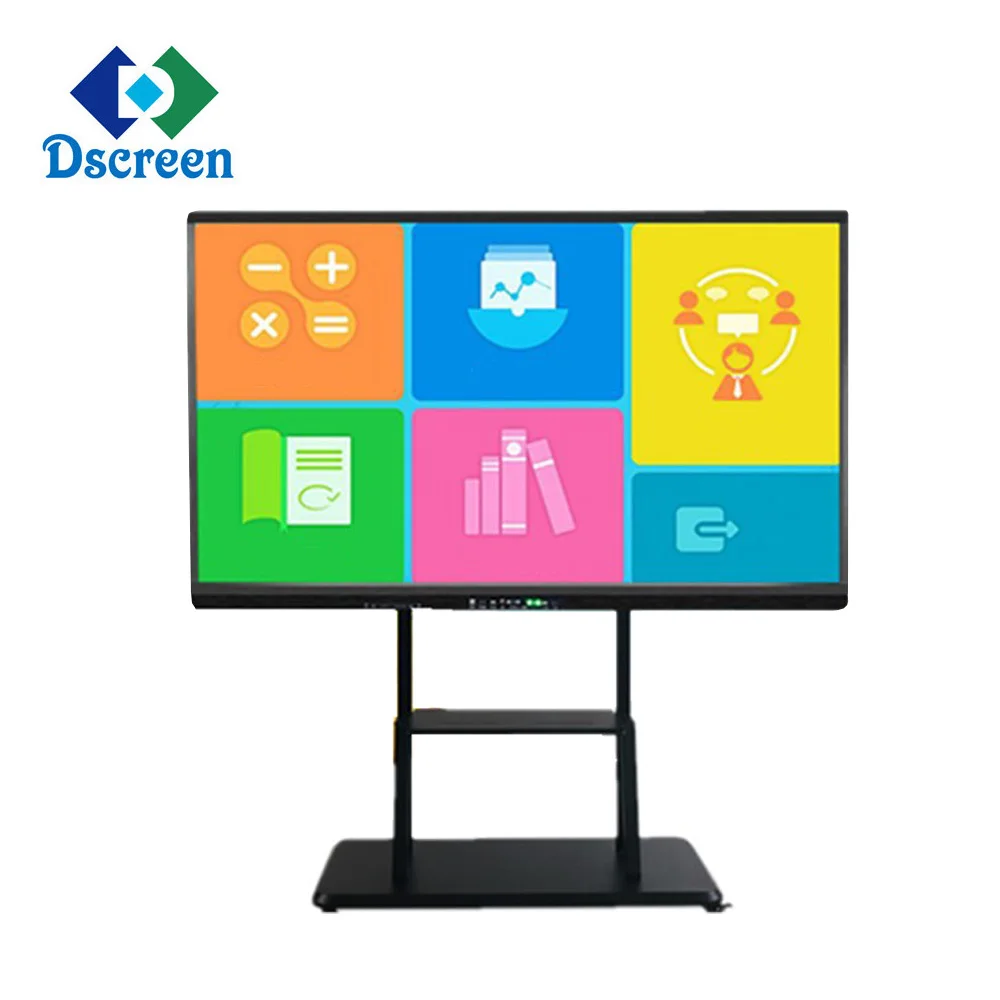 Настенная интерактивная доска 4K Smart Class с сенсорным экраном от производителя, 86 дюймов