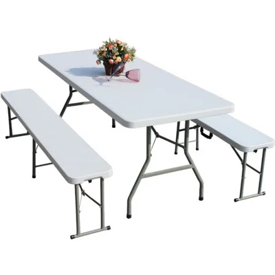 High-Density Polyethylene Plastic 1.8m Heavy-Duty Folding camping Catering Party Buffet Table