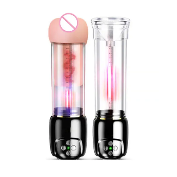 USB Charge Penis Enlargement Vacuum Pump Vibrator Sex Toys for Men Artificial Vagina Sexy Masturbation Adult Toys Pussy Pump