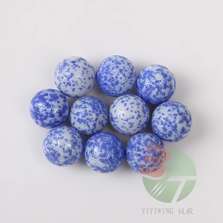 100pcs 16mm  red sesame seed white ceramics solid glass balls  1.6cm Decorative clear color solid glass marble christmas balls