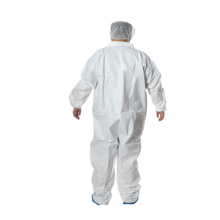 Disposable PP/Microporous Film coverall with hood and without boot nonwoven overall for painting
