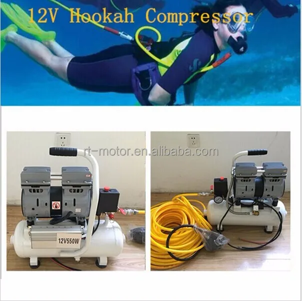 8 bar breathing silient diving scuba 12 volt air compressor