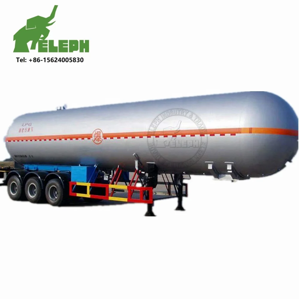 Size Optional Propane Butane Transport Truck Semi Tank Trailer LPG  Gas Tank for Zimbabwe