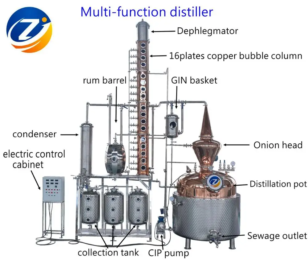
Whisky Stills 2000l 1000L 400gallon 500gallon 250gallon CE Approved Alcohol Still Distiller Vodka Distillery for Sale 