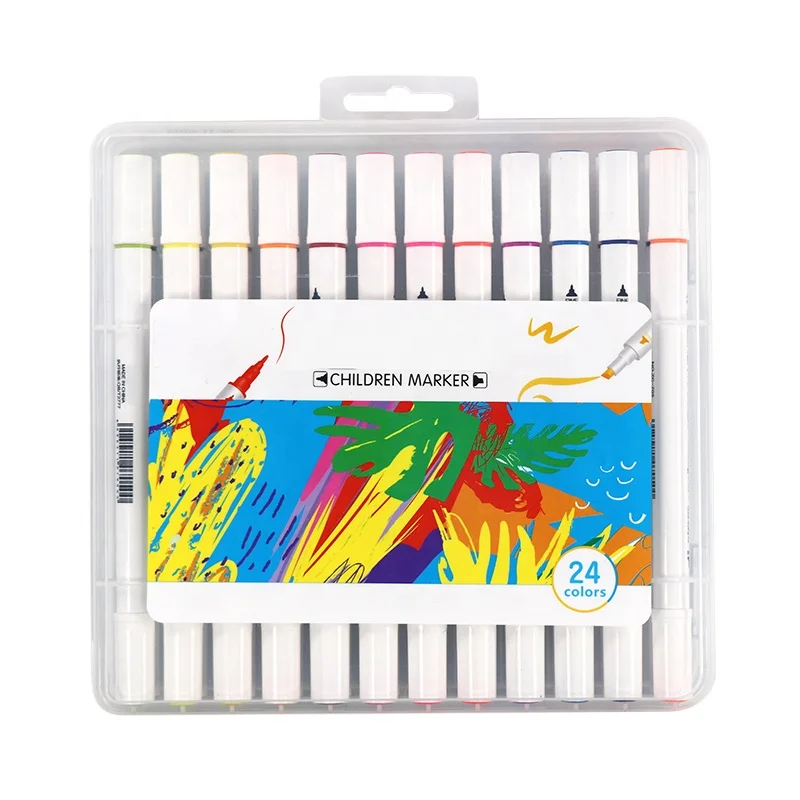 24 Colors dual tip touch art pen marker