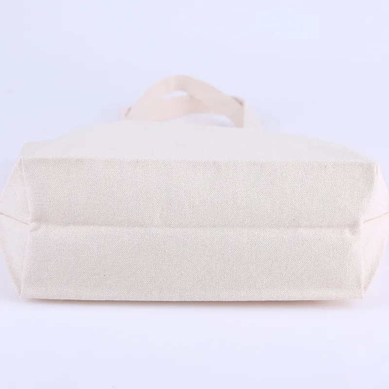 Natural Color Long Handles Promotional Tote Cotton Bag,Custom Logo Printing Sac de Coton