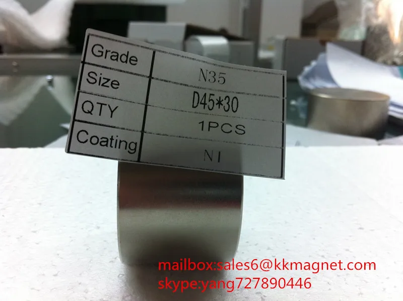 большой цилиндр постоянного неодимовым магнитом большим круглым магнитом N35, N38, N40, N42, N45,