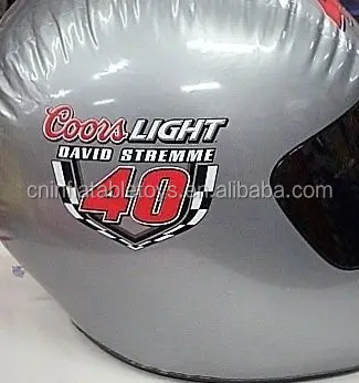 Factory COORS LIGHT BEER RACING HELMET 40 INFLATABLE BLOW-UPS Mancave cap ADVERTISEMENT