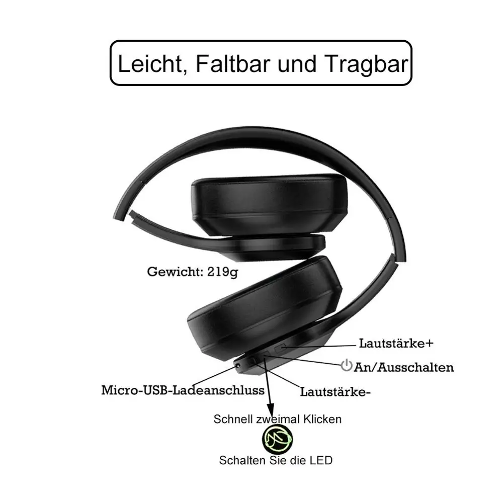 BH7 LED 7 colors light changing custom logo wireless BT earpiece wireless headset BT 5.0 earphone headphones tws earbuds