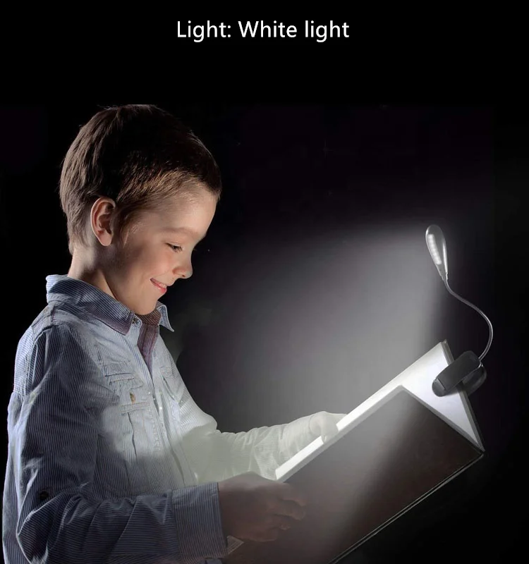 
Portable adjustable LED Book light Eye-caring table desk lamp flexible Clip on Light for night 