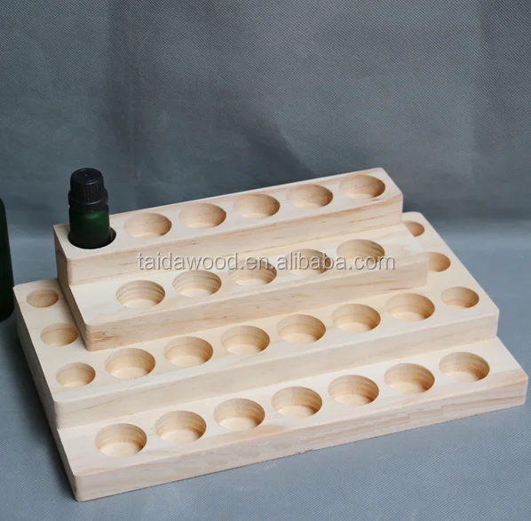 super factory customized wooden essential oil bottle holder, 5-15ml bottle wooden rack