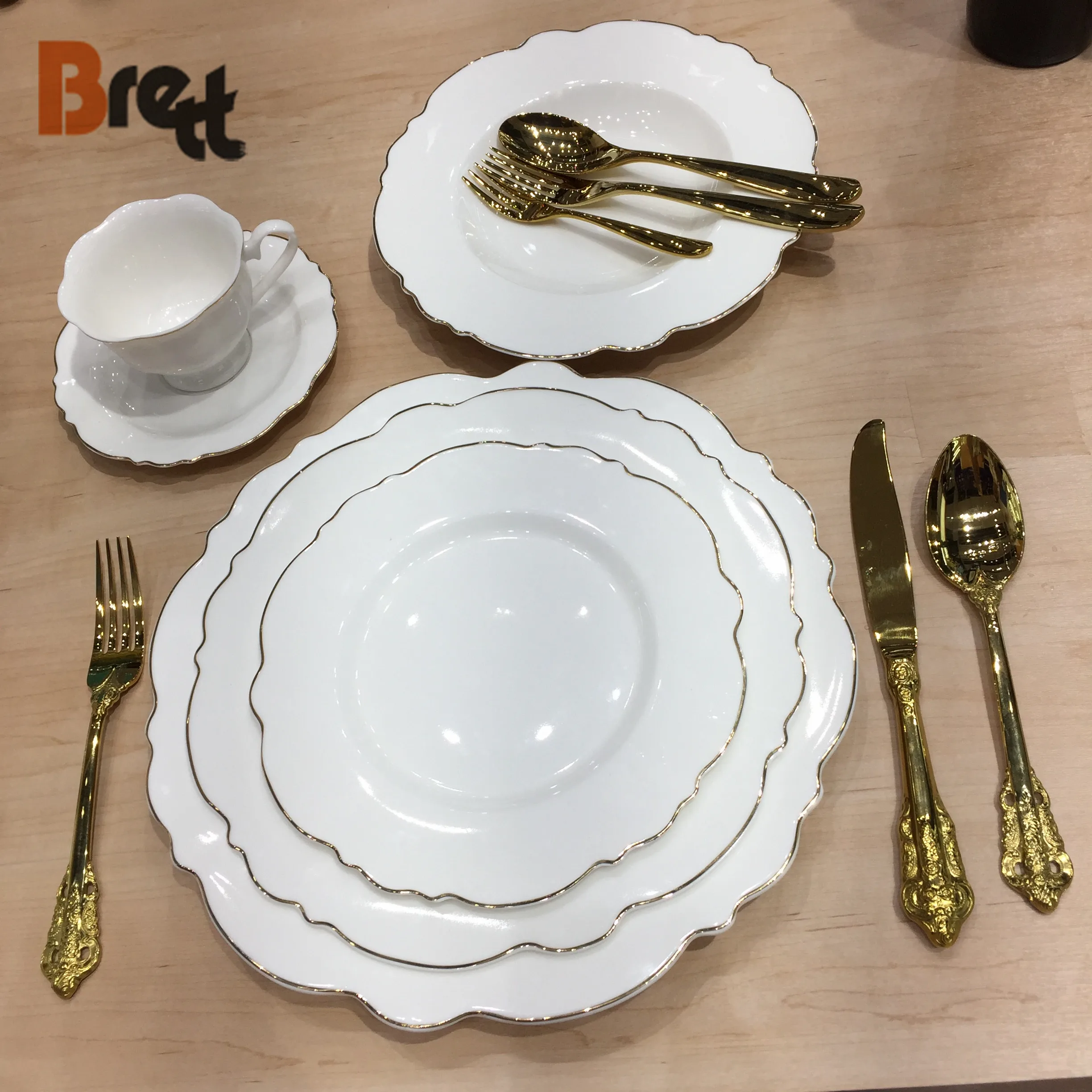 Наборы посуды Royal bone china, роскошная дизайнерская посуда оптом из Китая