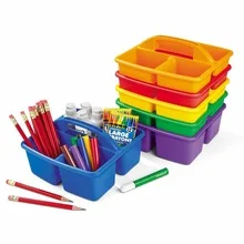 School Specialty  Plastic storage basket for Art Caddies, 3-Compartment Classroom Supply Storage Box