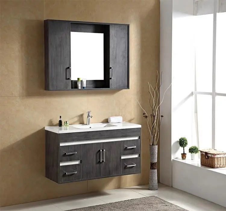 Hot sale black rv bathroom storage cabinet vanity makeup