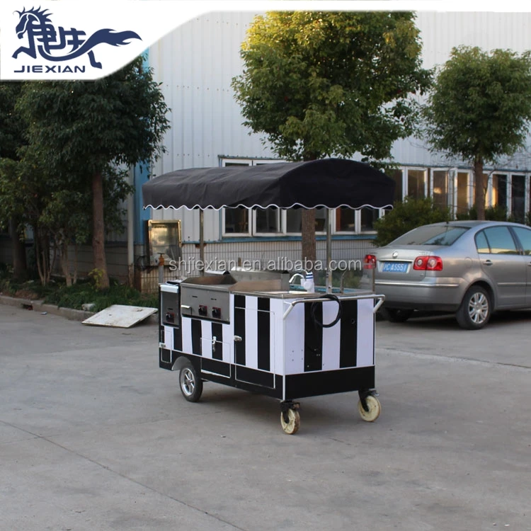 JX-CR180 Custom Design Outdoor Moving Food Kiosk Cart Bakery Pancake