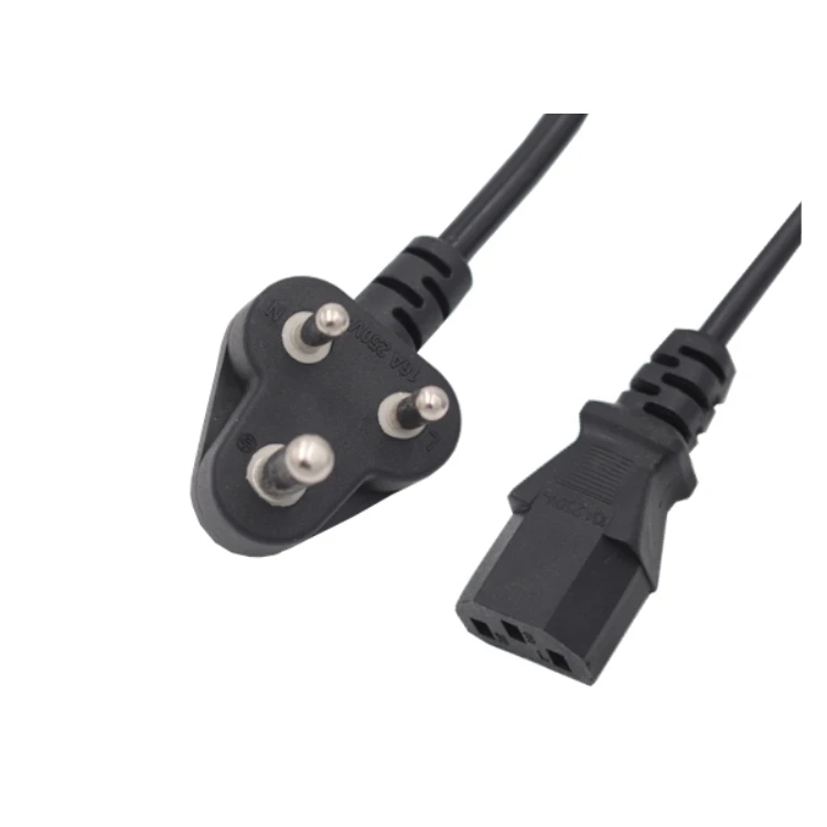 South africa  india plug  3 pin power cord  for computer