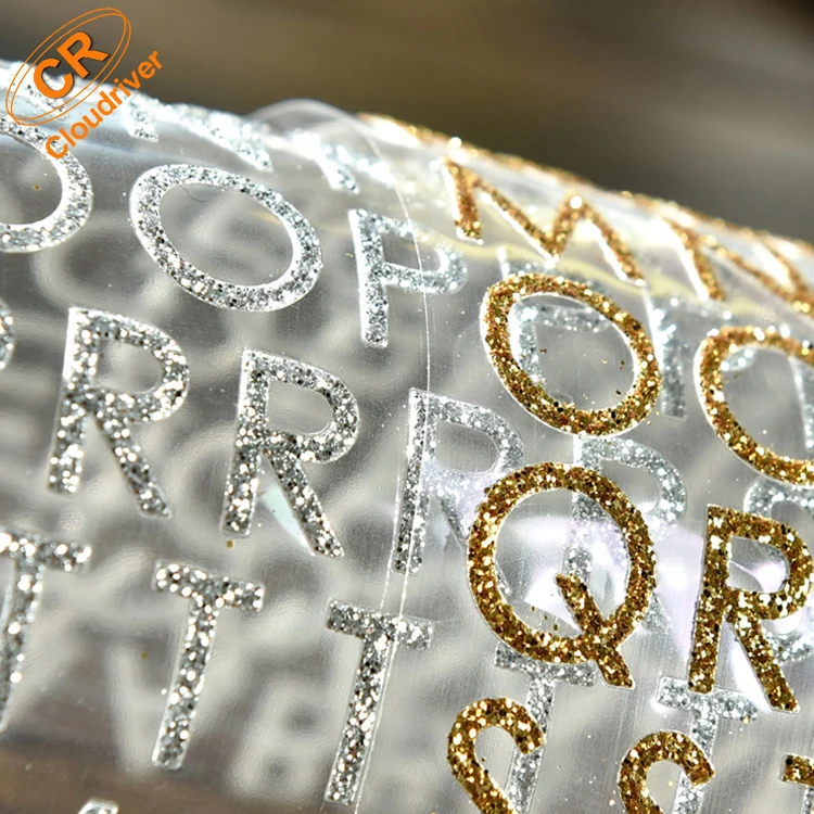 Customized Newest Cheap Paper / Puffy Alphabet Glitter Sticker For Children