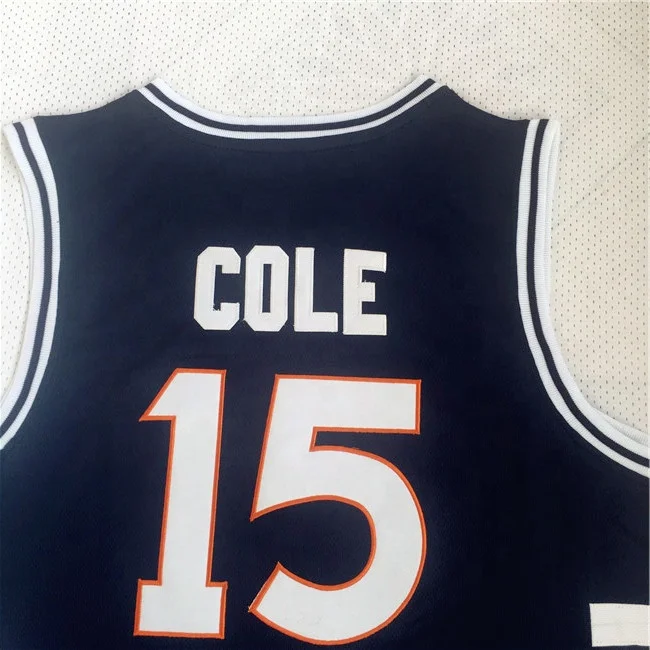 Hot Sale Mens  High School Jersey #15 J. Cole Throwback Retro Top Custom Mesh Basketball Jersey