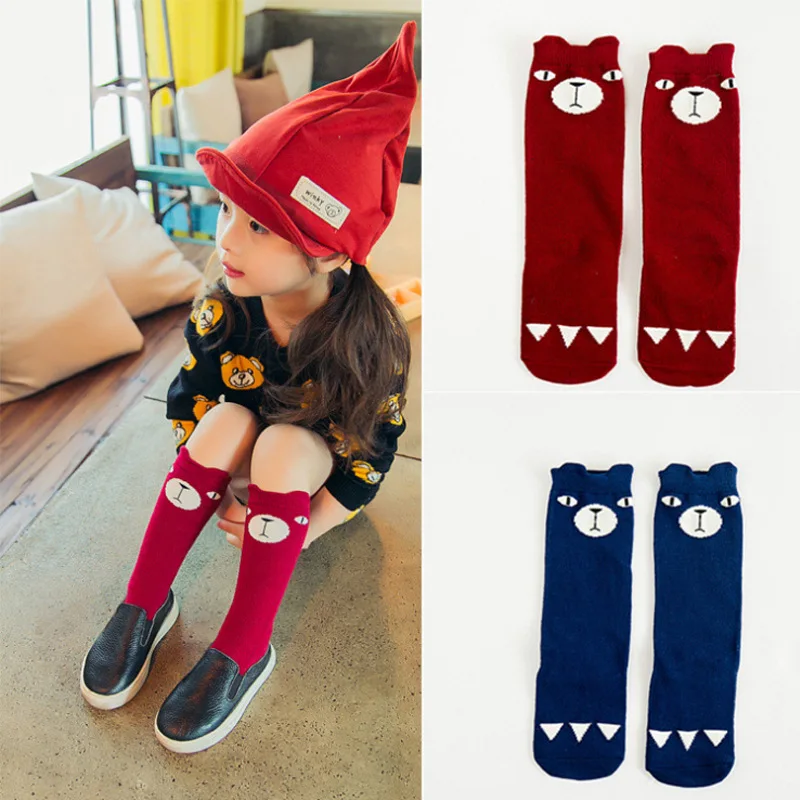 Детские свободные носки принцессы из 100% хлопка в Корейском стиле с милыми рисунками для девочек